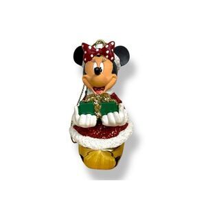 Disney Minnie Mouse Jingle Bell Christmas Ornament Holiday Collectible